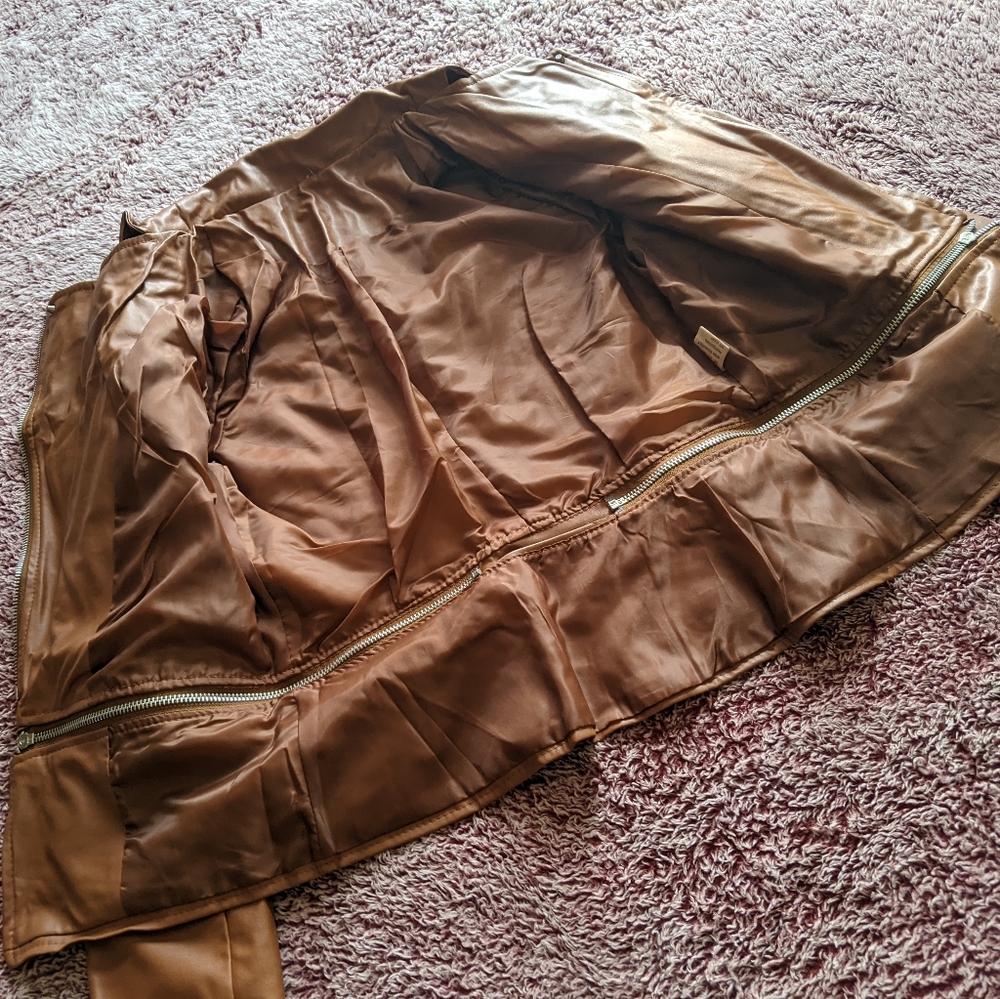 Faux Leather Boutique Coat - Picture 3 of 5